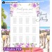 Purple roses seating chart,Ivory purple roses seating chart,(144)